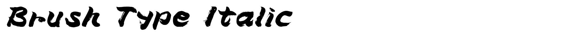 Brush Type Italic